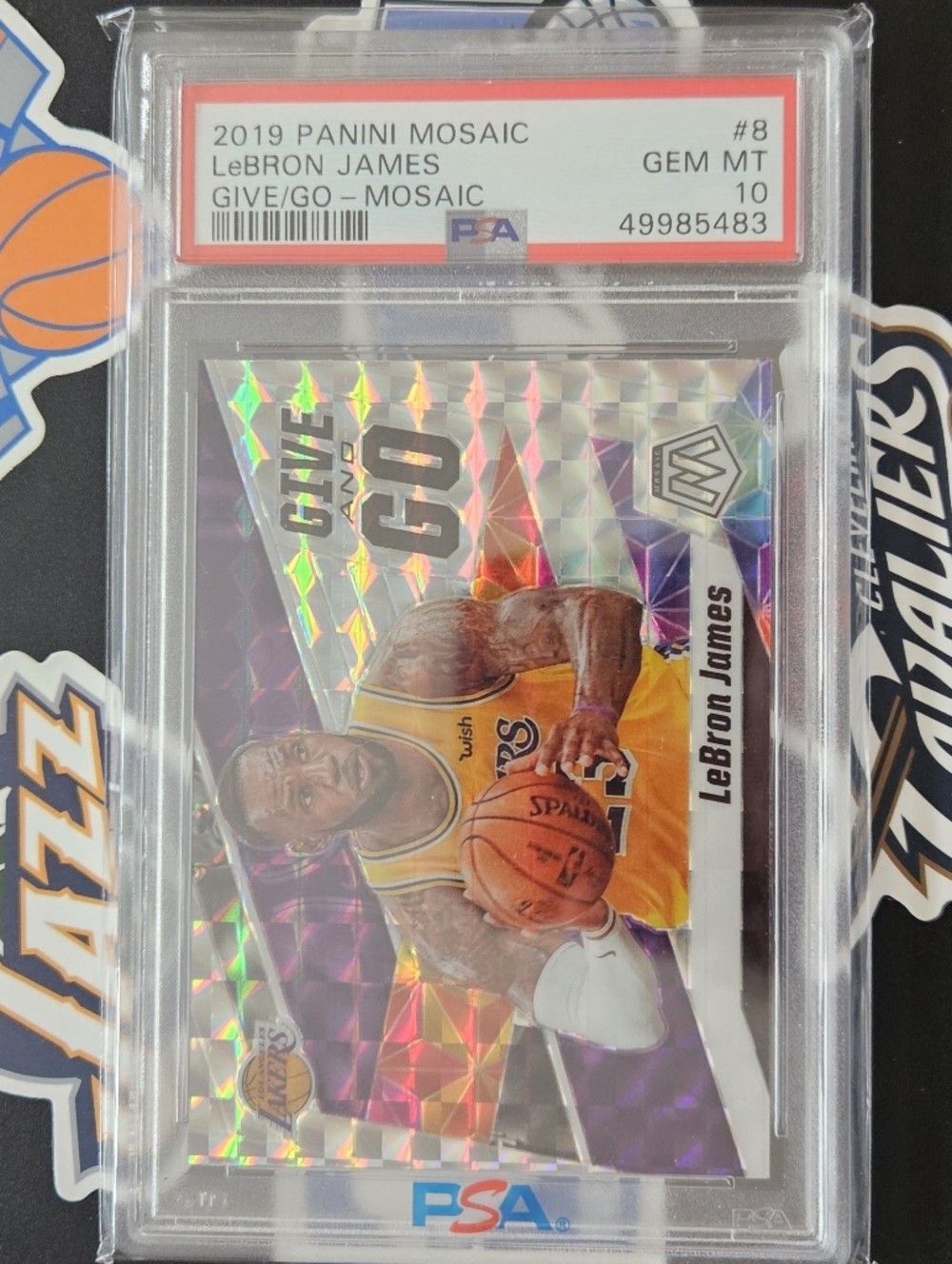 Panini LeBron James Purple Holo Mosaic Insert